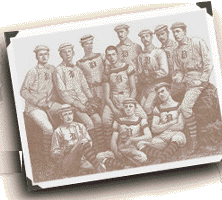 Sepia photograph of an early baseball team, from the original BallGlove.com home page